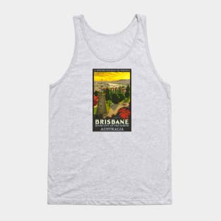 Vintage Travel Poster | Brisbane, River City of the North Tank Top